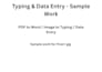 do fast and accurate typing,error correction,data entry work